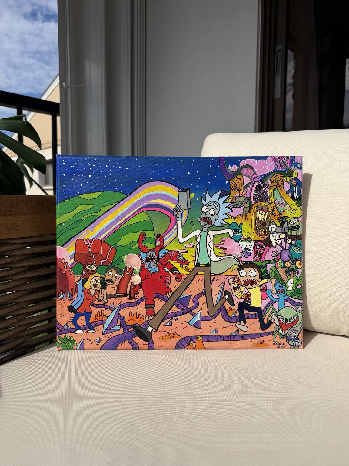 Rick & Morty painted by Rayna